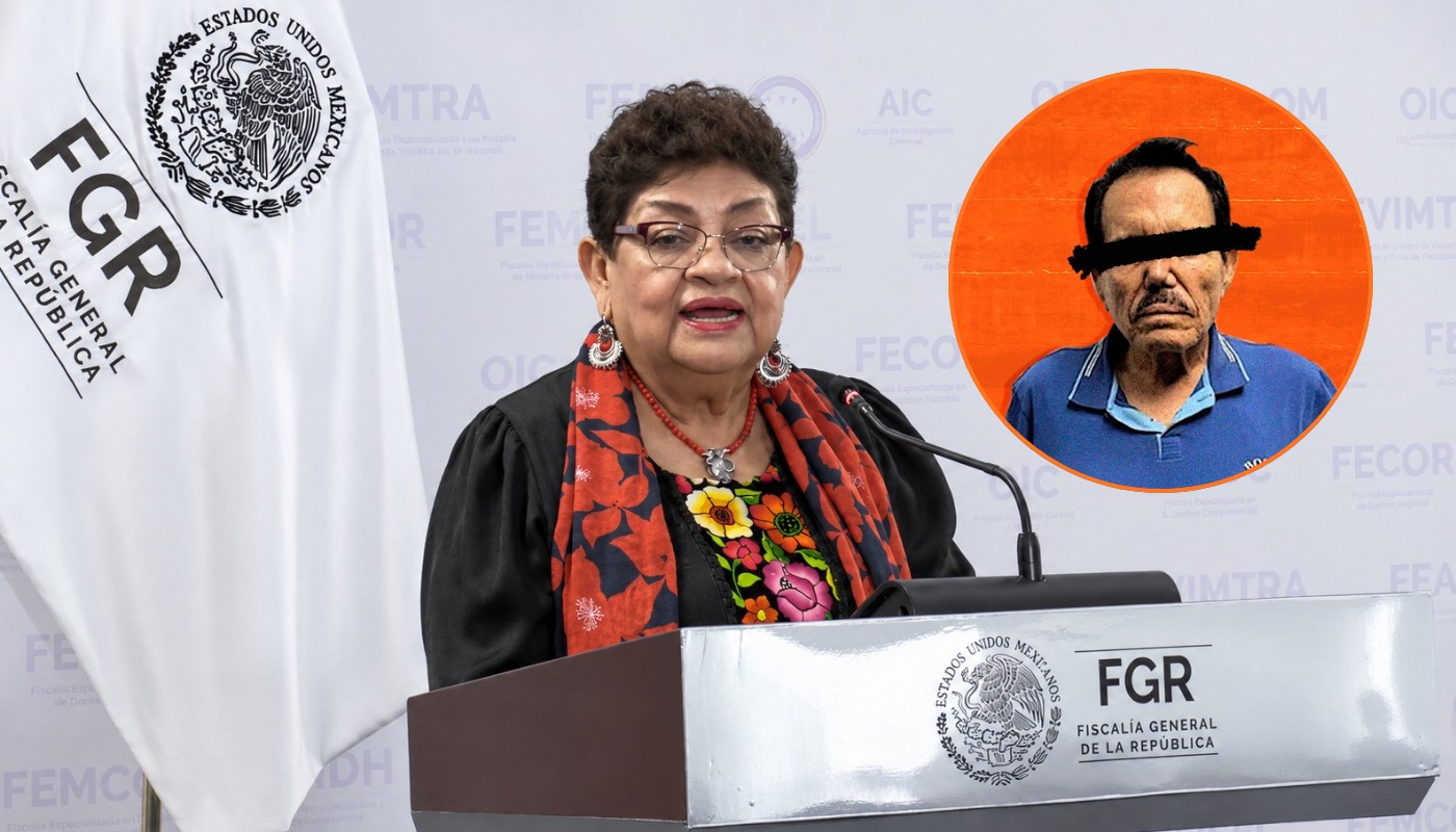 Ernestina Godoy Ramos durante el informe de labores de investigación.
