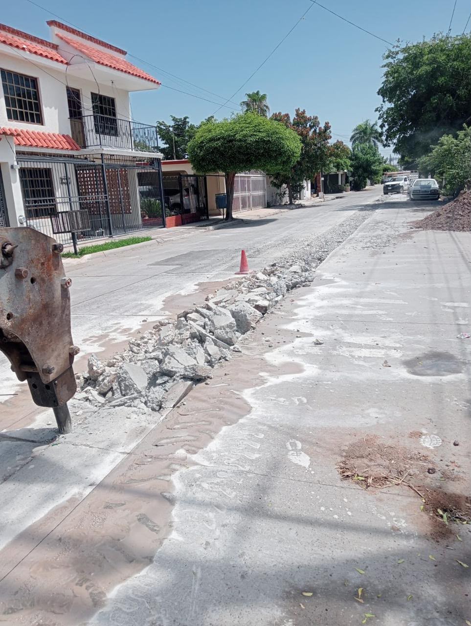 Calle en reparación