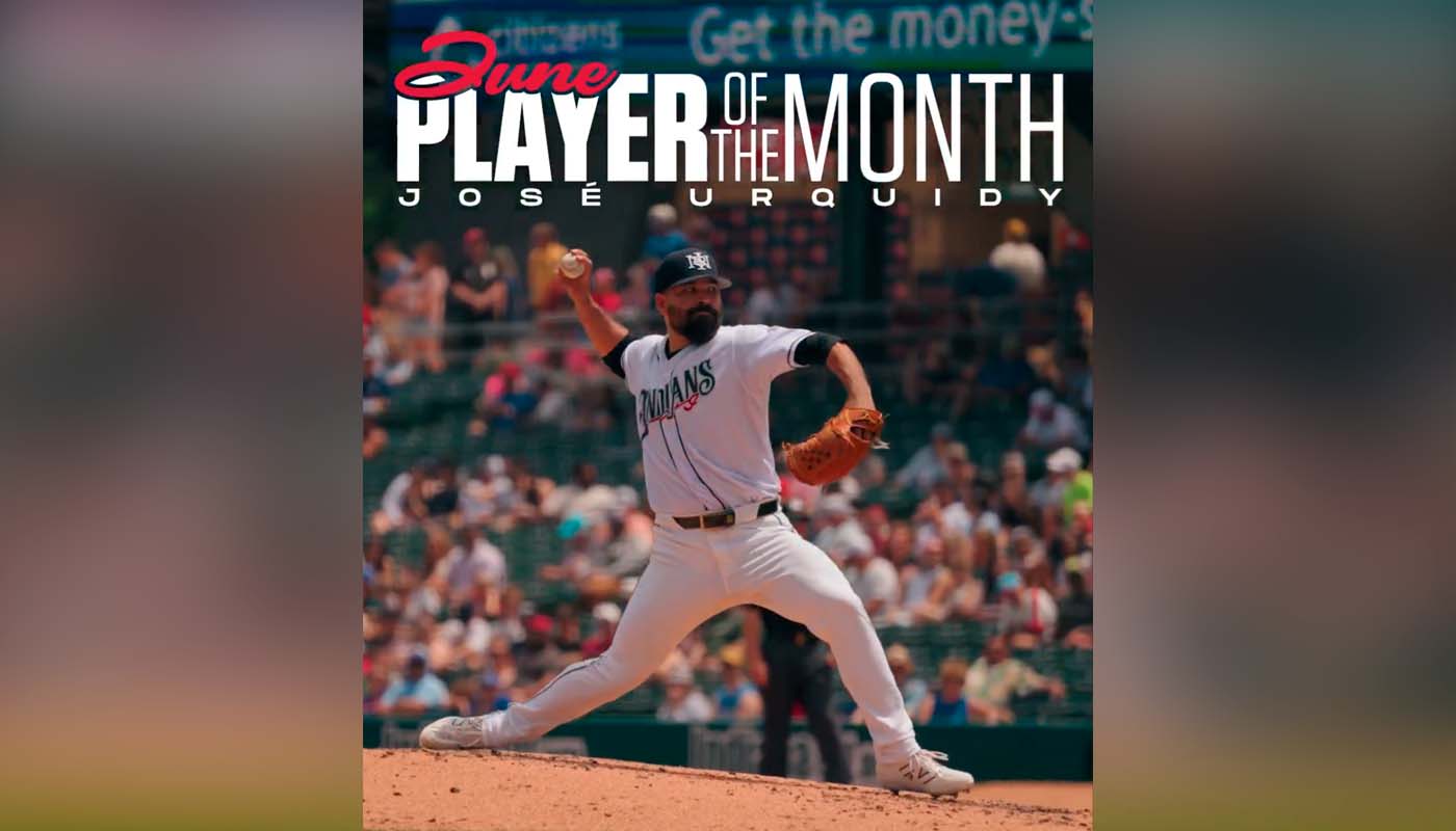 José Urquidy, jugador del mes de Indians