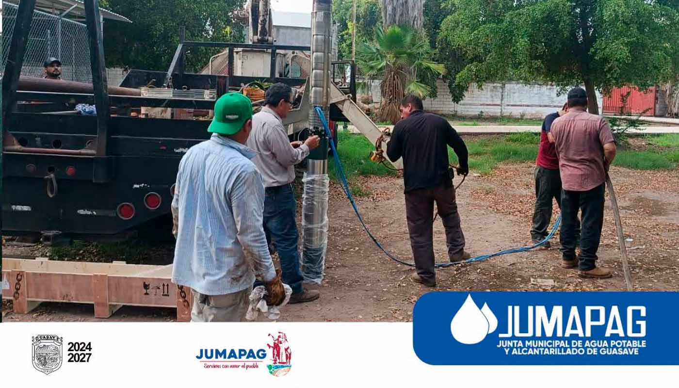 Jumapag reemplaza equipo de bombeo en Guasave