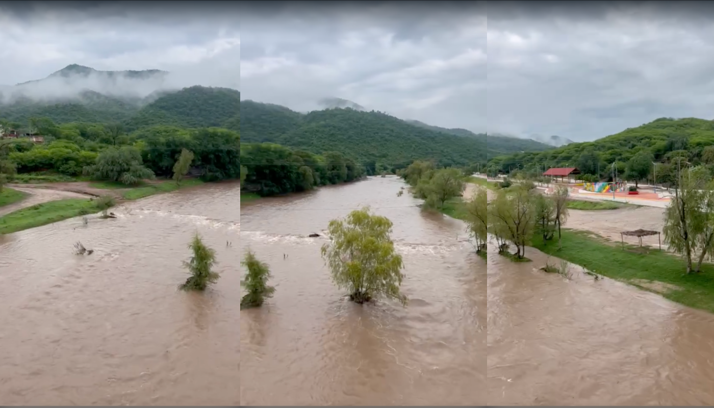 Lluvias en el río Choix
