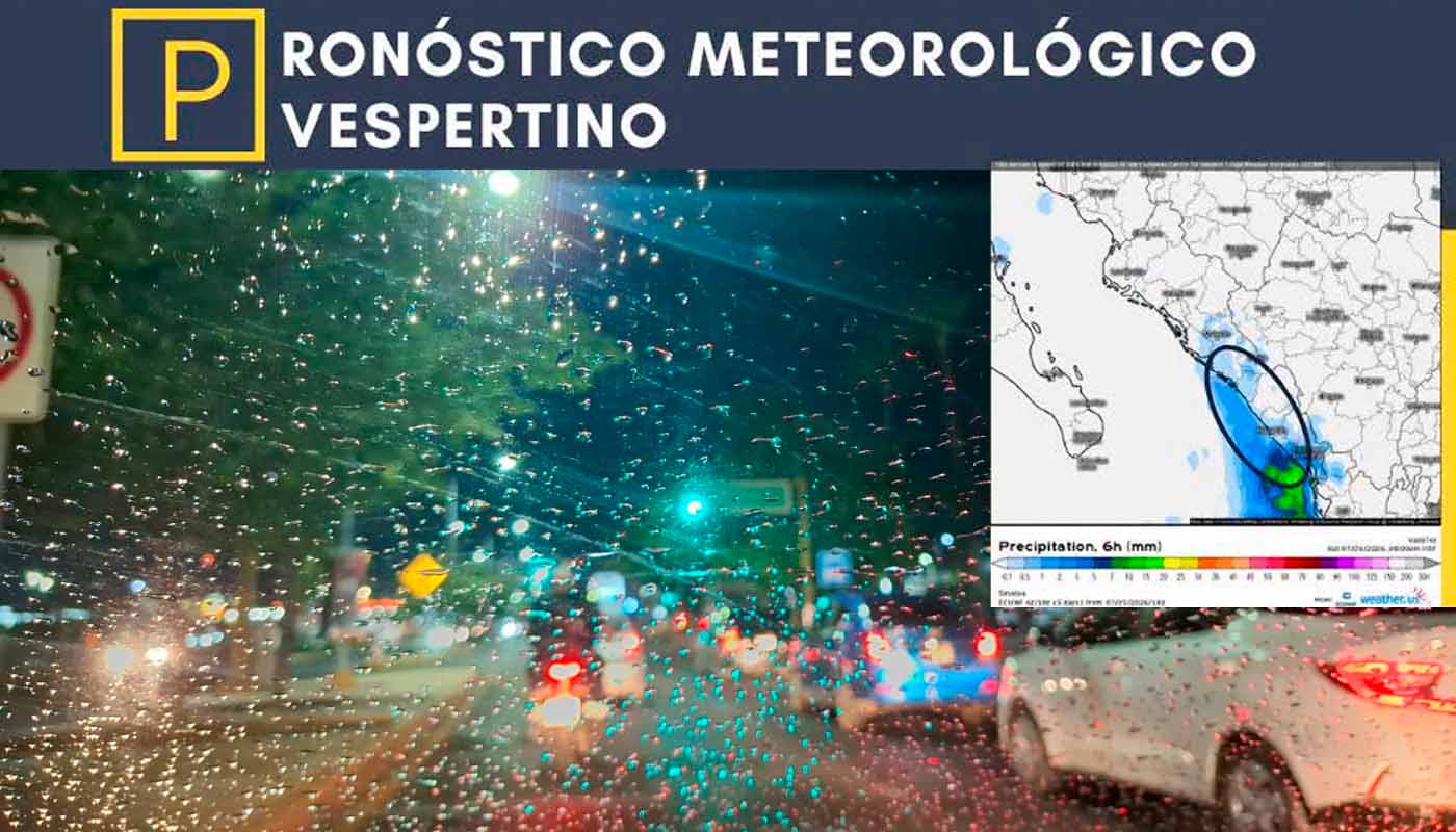 Mapa de precipitaciones en Sinaloa y día lluvioso