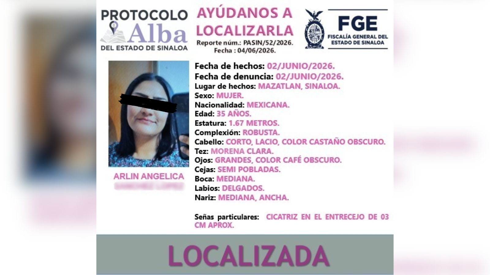 Ficha de busqueda desactivada