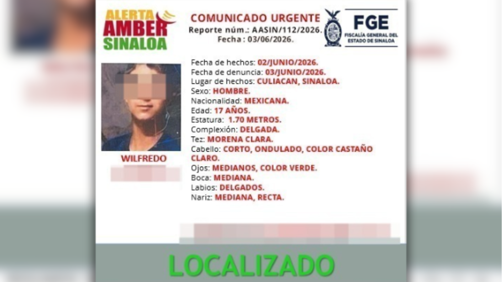 Lozalizan a joven 