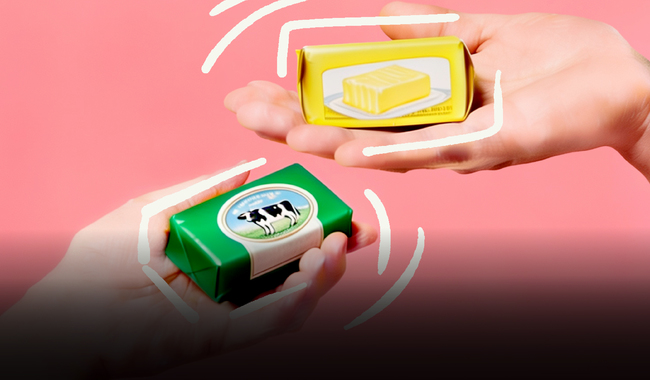 Margarina o mantequilla