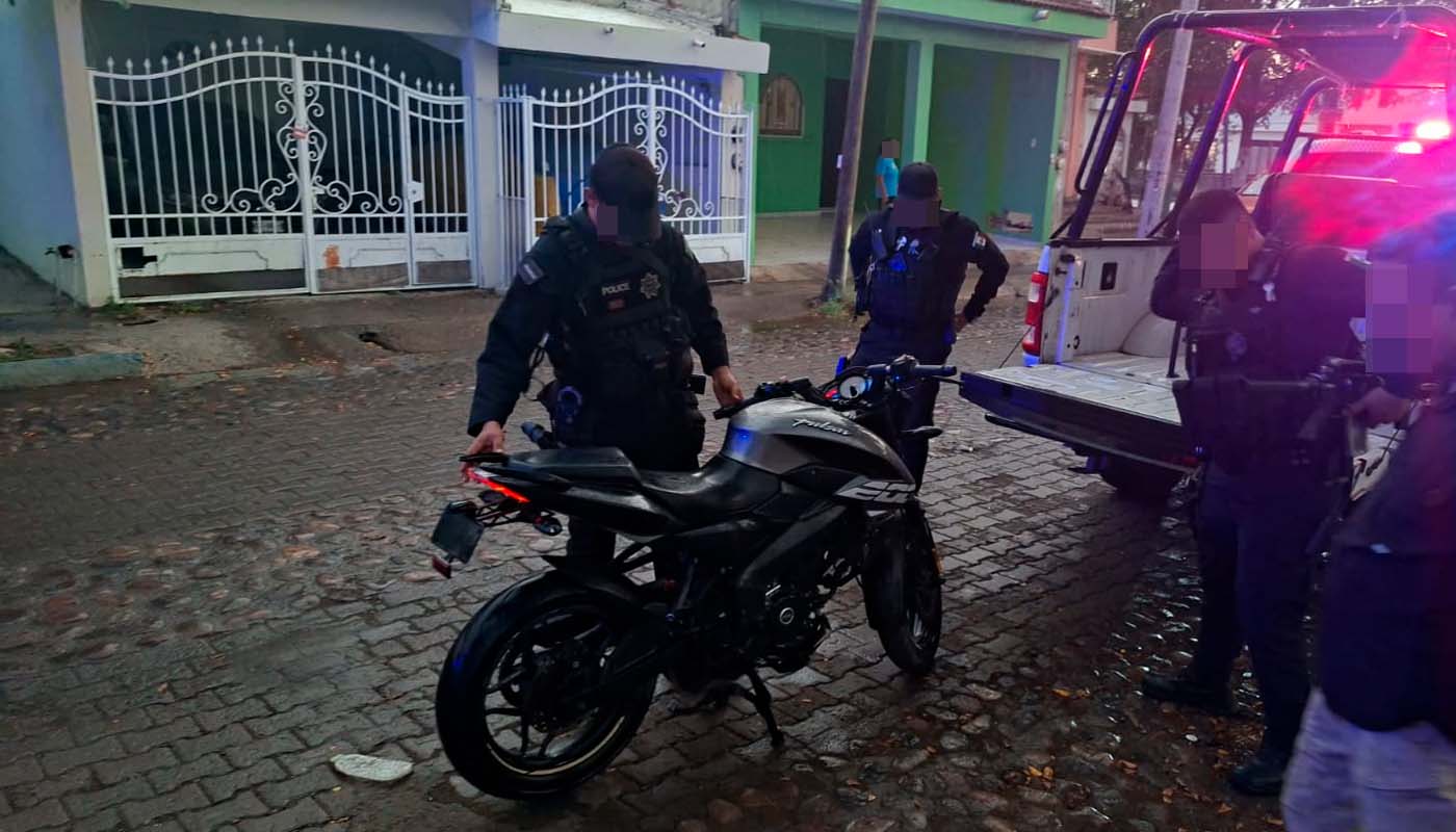 Motocicleta recuperada tras persecución en Mazatlán