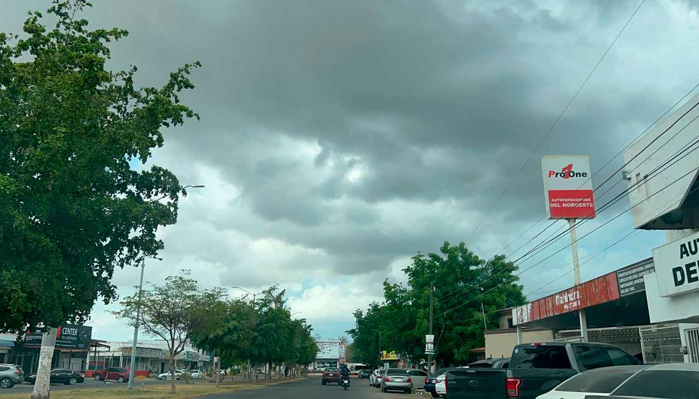 Nubes de lluvia en Guasave