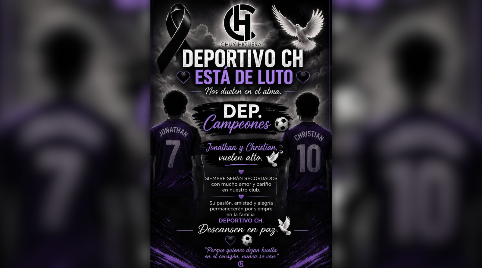 Club deportivo despide a Jonathan y Christian