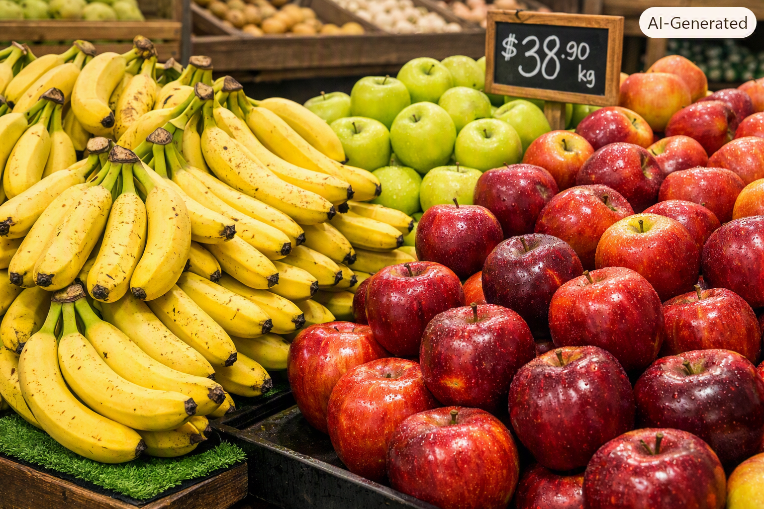 Plátanos y manzanas