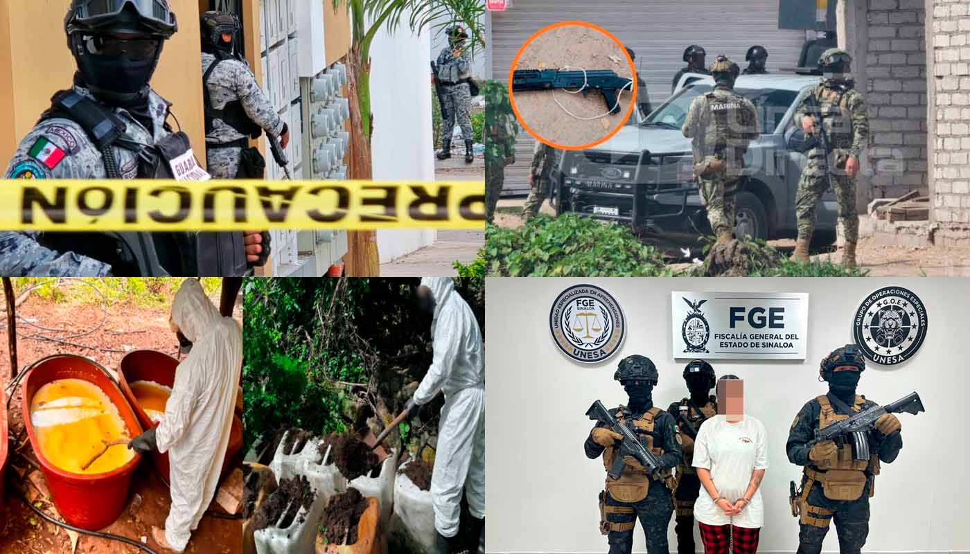 Despliegues, detenidos y aseguramientos en Sinaloa el 16 de Julio de 2026