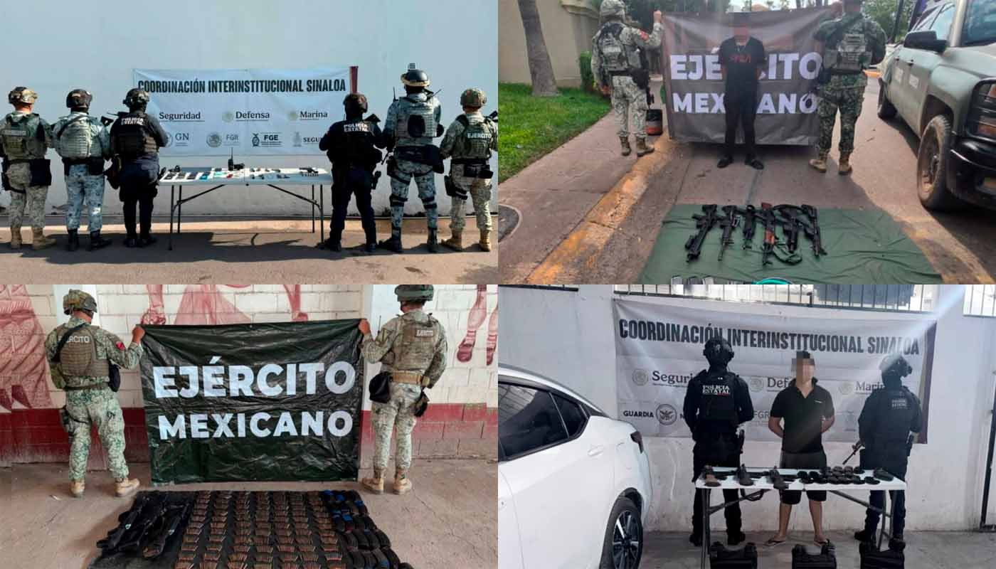 Detenidos y aseguramientos en Sinaloa el 23 de julio de 2026