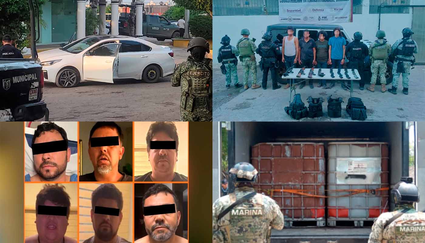 Aseguramientos y detenidos del 27 de julio del 2026 en Sinaloa