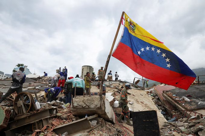 Venezuela actualiza a 2 mil 645 el número de personas fallecidas tras terremotos