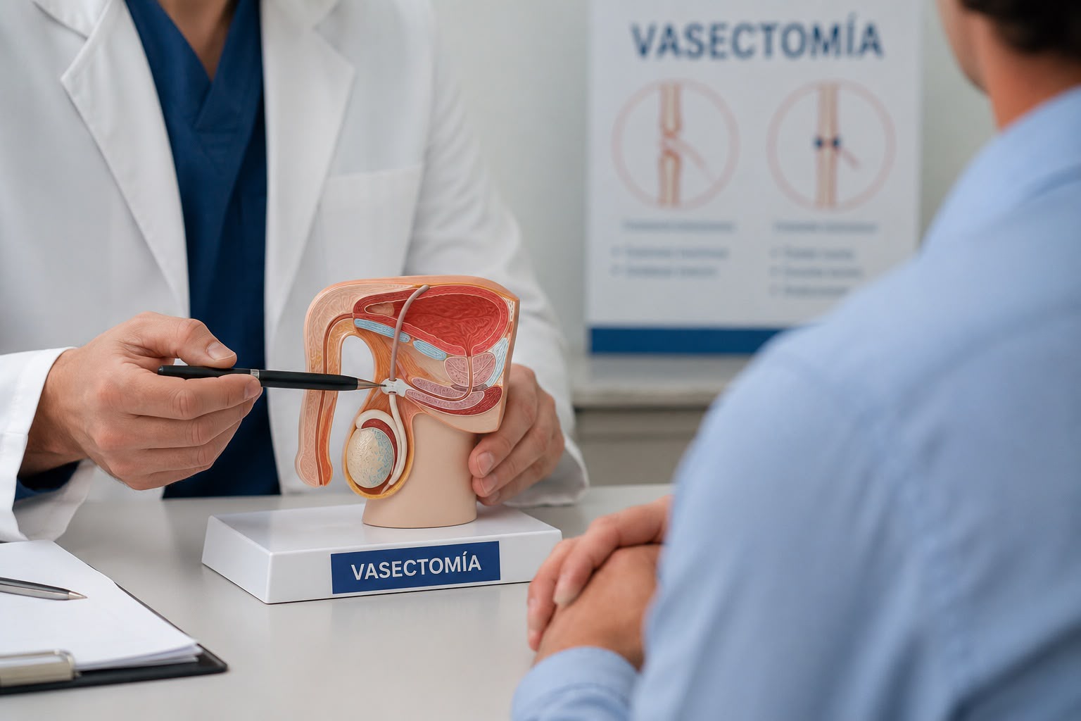 Aparto reproductivo masculino con un doctor