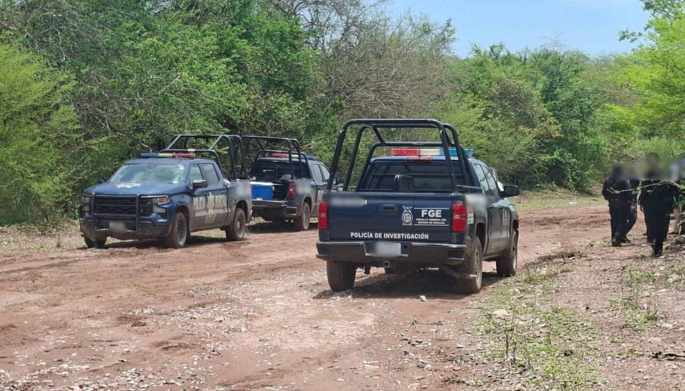 unidades policiacas en una zona de monte