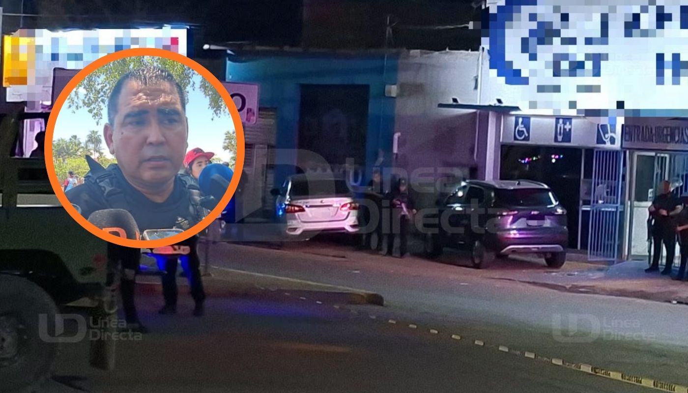 Clínica con cinta amarilla de precaución