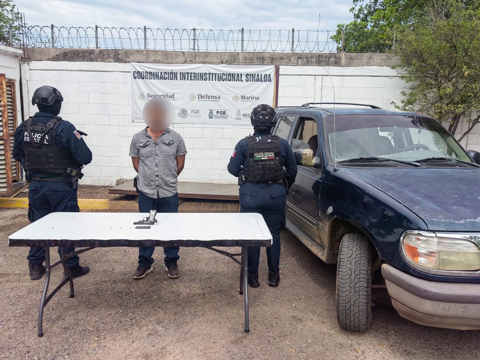 Hombre detenido en Culiacán