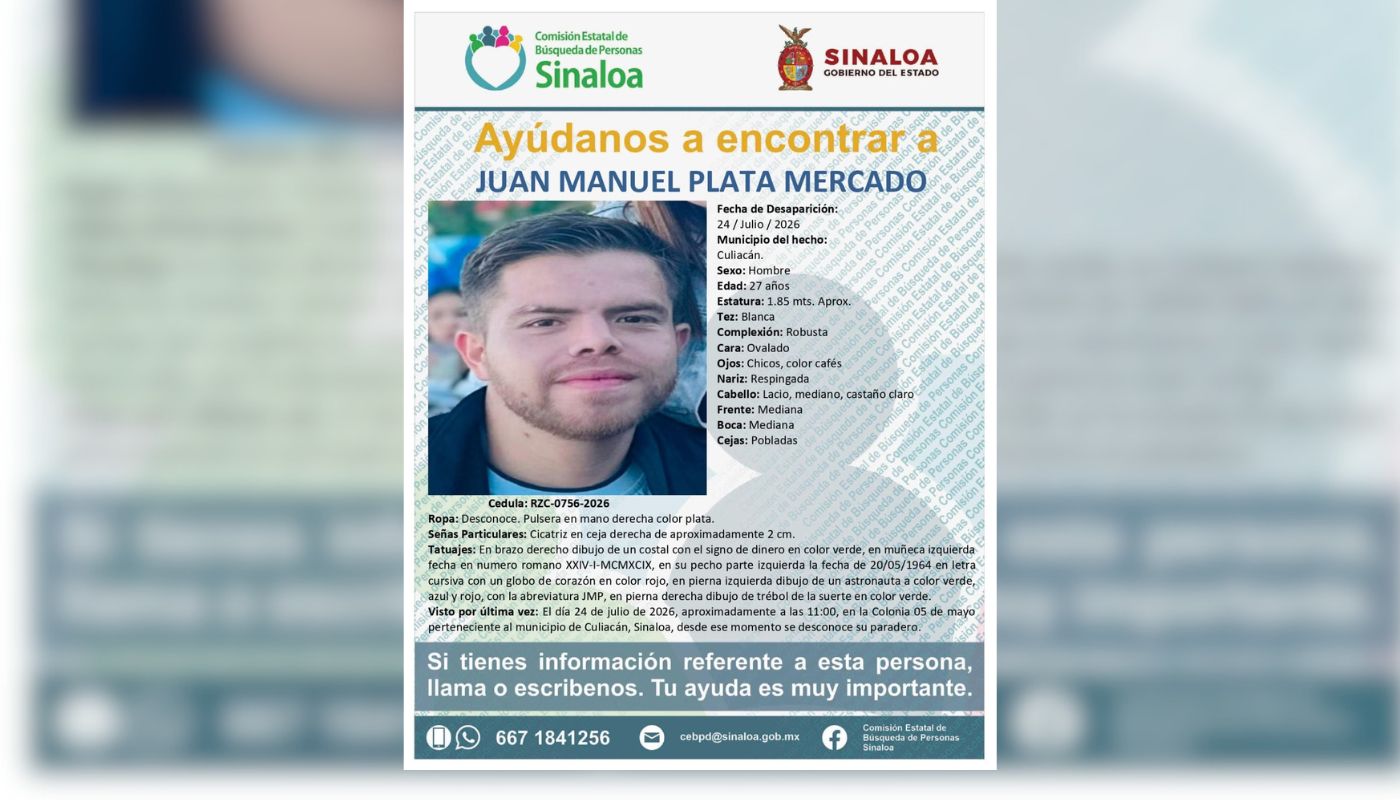 Ficha de búsqueda de Juan Manuel Plata Mercado