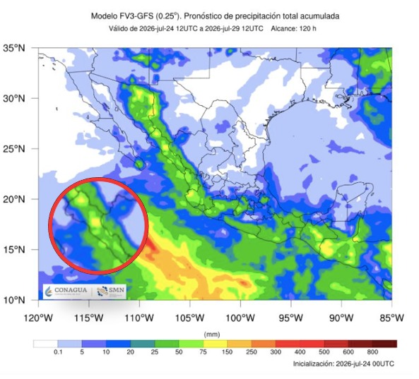 mapa de sinaloa con informacion del clima