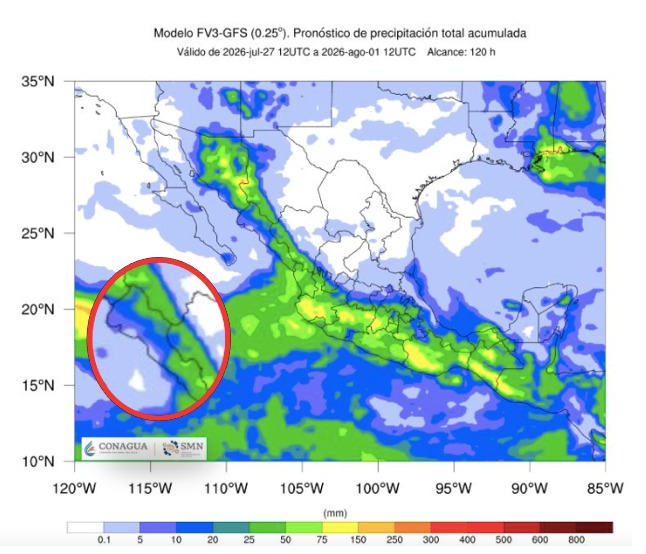 Imagen satelital de las nubes y el clima 