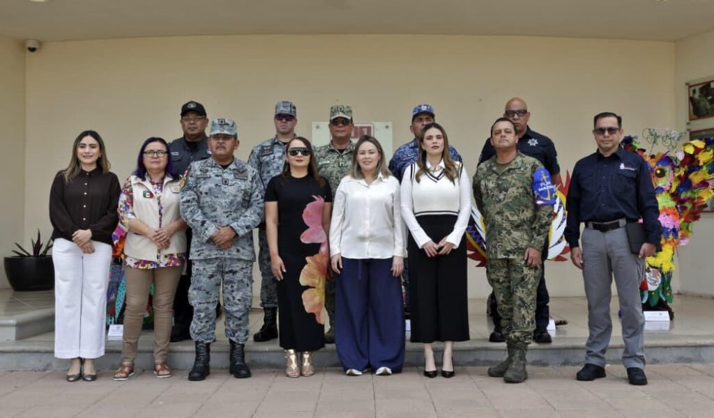 Yeraldine Bonilla con fiscal, presidenta de Culiacán y autoridades