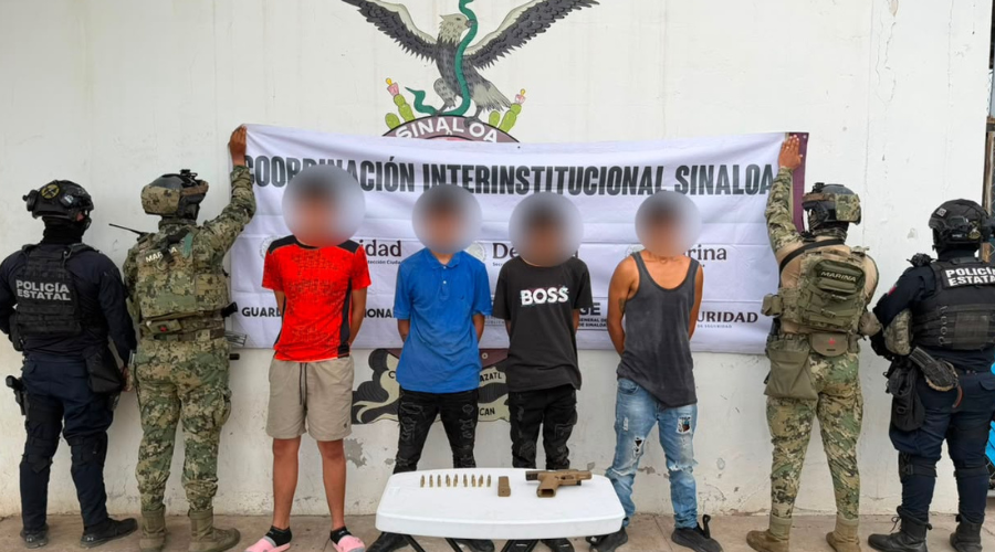 Operativo en Mazatlán resulta con la detención de cuatro civiles