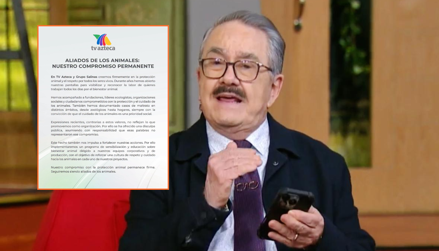 TV Azteca emite comunicado tras comentarios ofensivos de los animales.