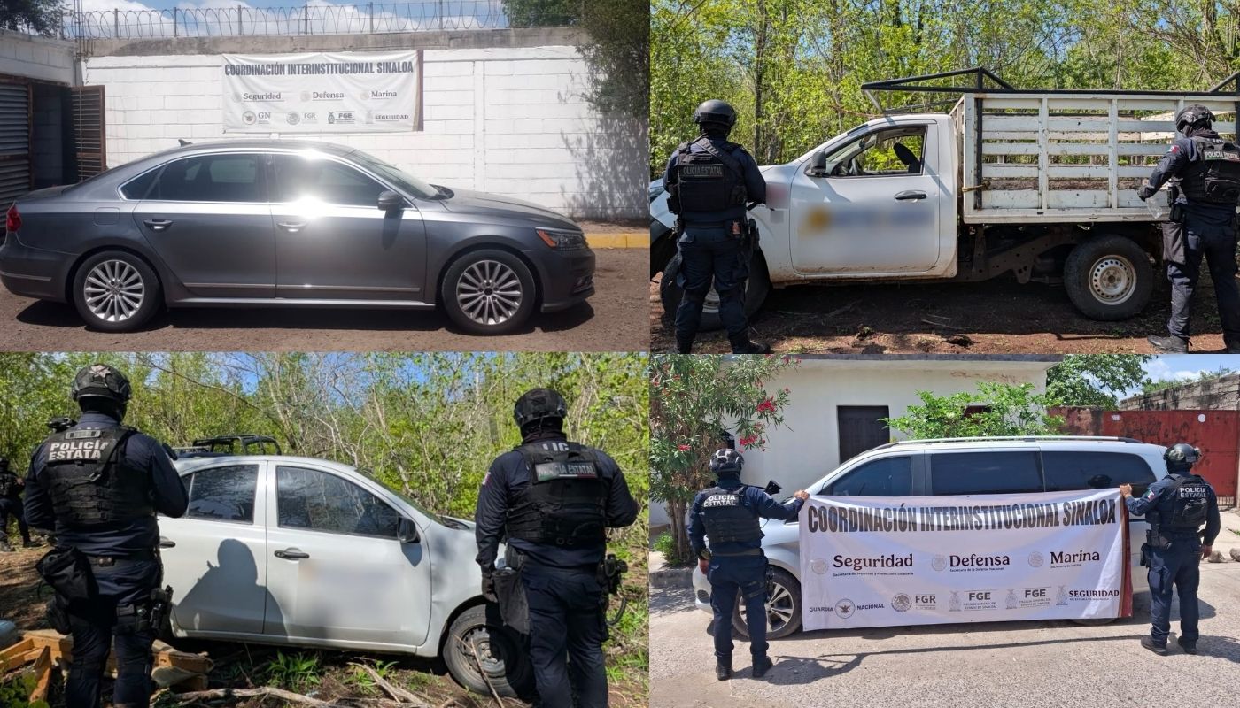 Cuatro vehículos recuperados con elementos de seguridad