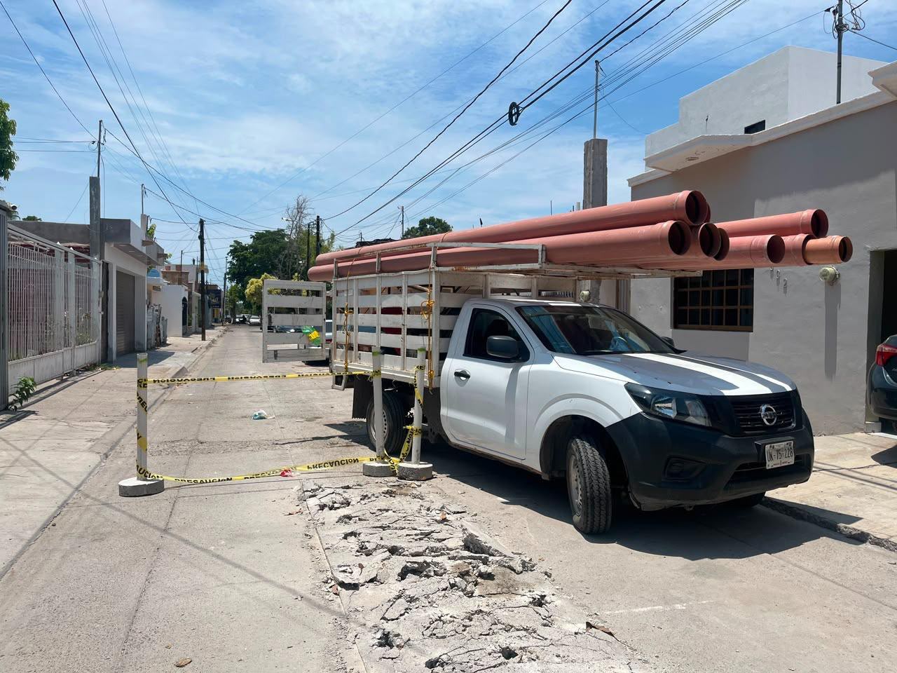 Rehabilitación de drenaje sanitario en el fraccionamiento