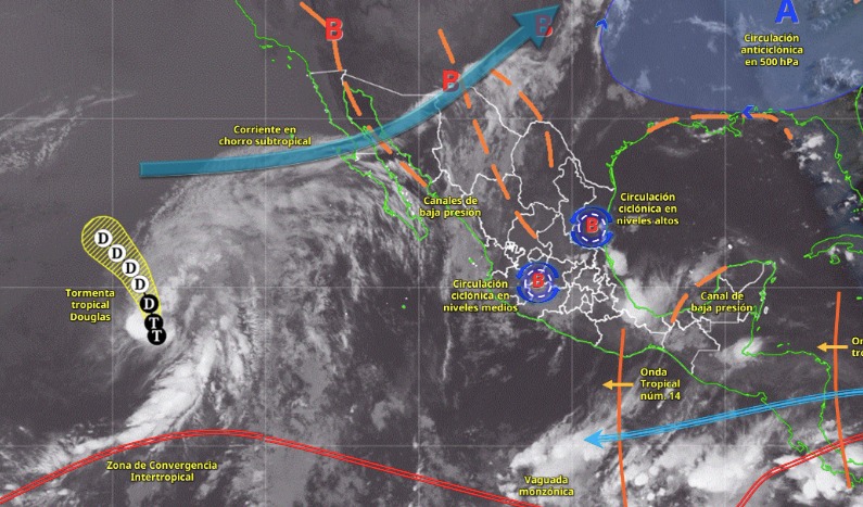 sistemas metereológicos activos