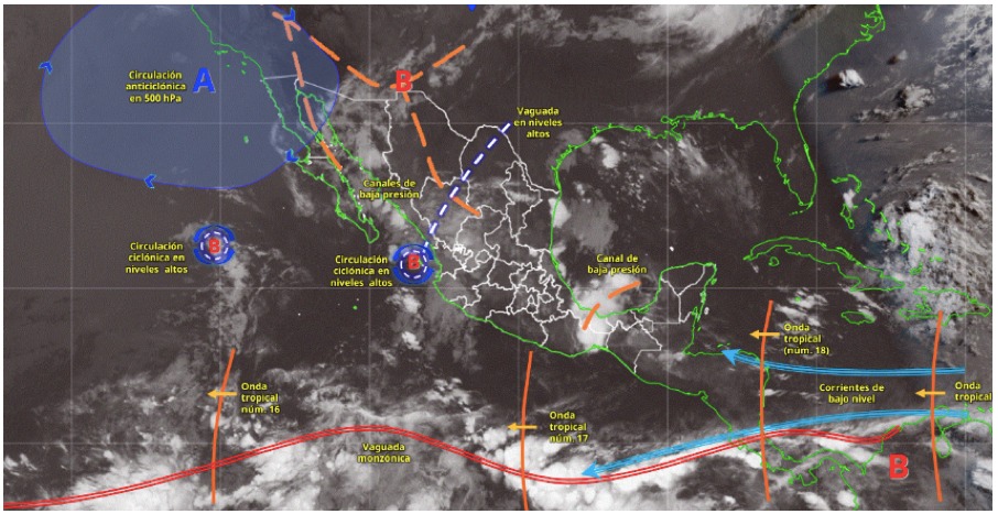 sistemas metereológicos activos