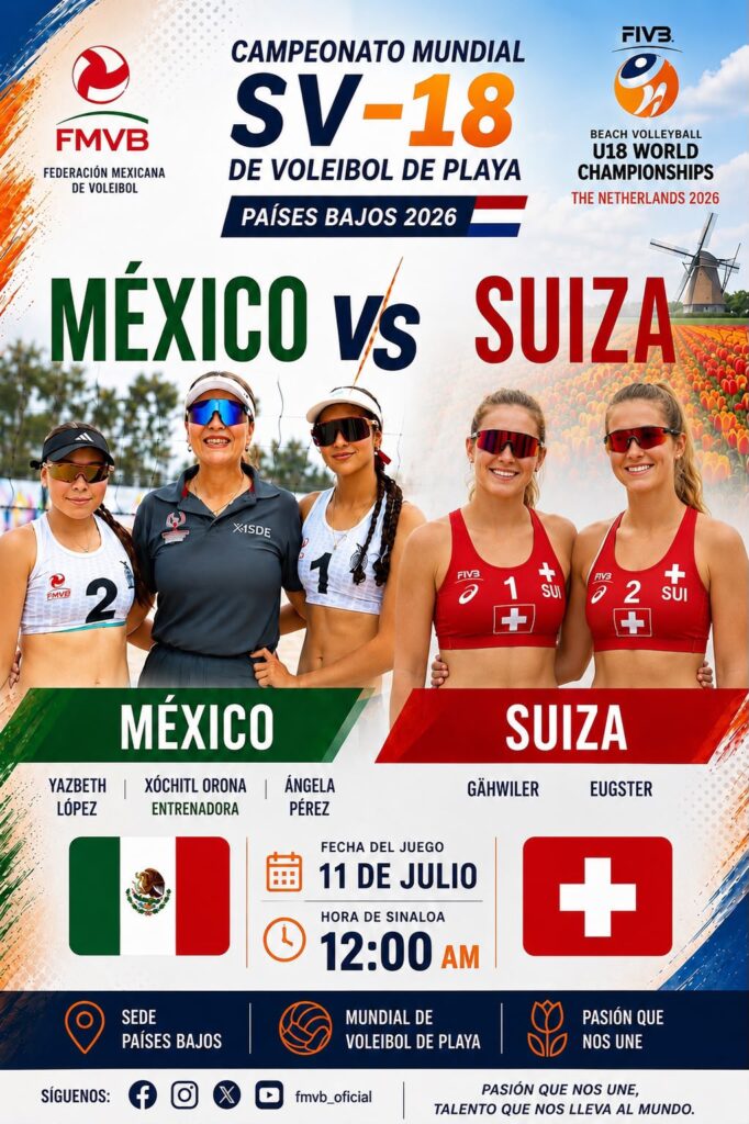flyer de un evento de voleibol en playa